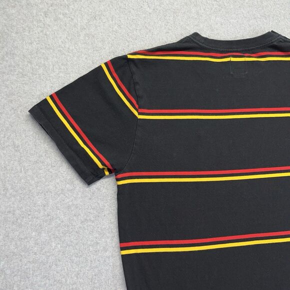 Vans Sunflower Stripe T-Shirt Womens Large Black Red Yel Embroidered VN0A4PPNKCZ - Picture 14 of 15